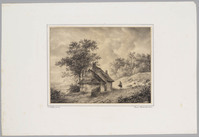 KG 09810a
<br/>
Landschap met boerenwoning aan een weg
<br/>
<em>Schelfhout, Andreas (1787-1870)</em>